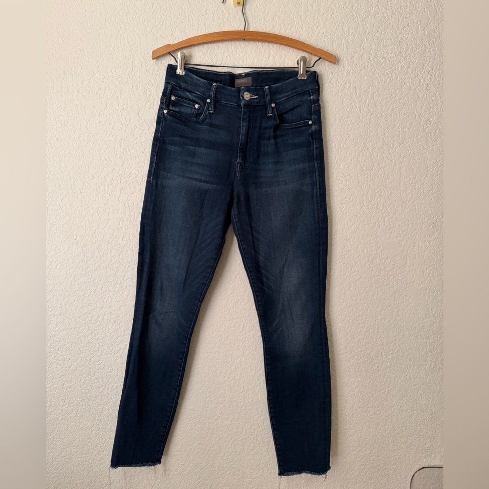 MOTHER The Looker Ankle Fray High Waisted Jeans Size 26 - Picture 3 of 10